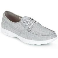 skechers go step womens boat shoes in grey