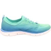 skechers 22713blgr womens shoes trainers in blue