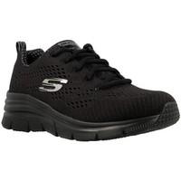 skechers fashion fit womens shoes trainers in black