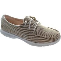 skechers go step sandy womens boat shoes in beige