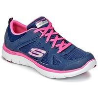 skechers flex appeal 20 womens sports trainers shoes in blue