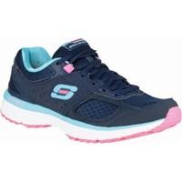 skechers agility perfect fit trainer womens shoes trainers in blue