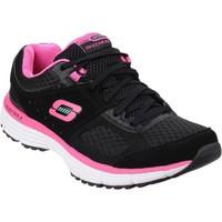 skechers agility perfect fit trainer womens shoes trainers in black