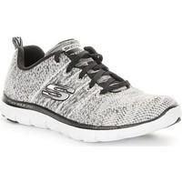 skechers flex appeal 20 high energy womens shoes trainers in grey