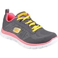 skechers sk11729 flex appeal sweet spot womens trainers in grey