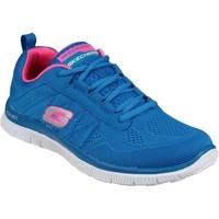 skechers sk11729 flex appeal sweet spot womens shoes trainers in blue