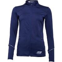 SKECHERS Womens Leia Marl Performance Training Jacket Navy