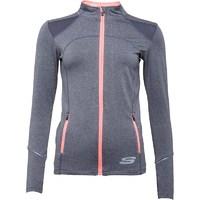 skechers womens leia marl performance training jacket charcoal