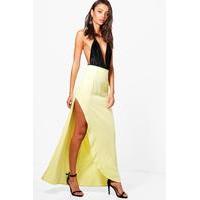 Skyler Woven Maxi Skirt - yellow