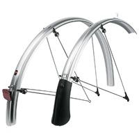 sks commuter reflective 700 x 28 37mm mudguard set silver