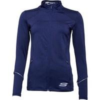 skechers womens leia marl performance training jacket navy