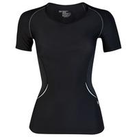 Skins A400 Active Short Sleeve Top - Black/Silver - Womens