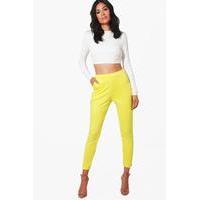 Skinny Stretch Scuba Trousers - yellow