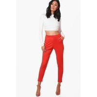 Skinny Stretch Scuba Trousers - orange