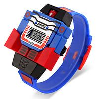 skmei kids robot watch assembly transformer design toy digital watch c ...