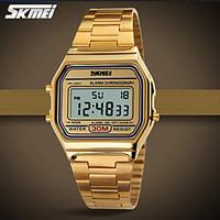 SKMEI Men\'s Classic Fashion Square Digital Steel Sports Watch Chronograph / Alarm / Calendar / Water Resistant Cool Watch Unique Watch