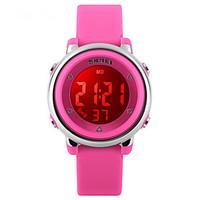 SkmeiFashion Children LED Digital Multifunction Wrist Watch 50m Waterproof Assorted Colors Cool Watches Unique Watches Strap Watch