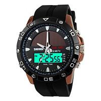 Skmei Men\'s Dual Time Zone Soloar Multifunction Sports Wrist Watch 50m Waterproof Assorted Colors Cool Watch Unique Watch Fashion Watch
