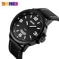 skmei fashion casual quartz watch man waterproof sports military leath ...