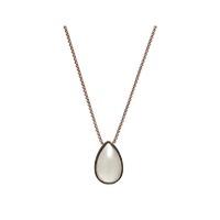 skagen ladies pvd rose plating sea glass necklace