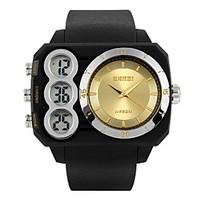 SKMEI Men\'s Dual Time Analog-Digital Sports Watch Rectangle Design Wristwatch Cool Watch Unique Watch