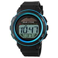 skmei mens solar power digital sports watch alarm calendar stopwatch c ...