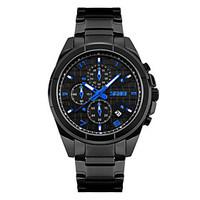 Skmei Men\'s Stainless Steel Fashion Multifunction Wrist Watch 30m Waterproof Assorted Colors Cool Watch Unique Watch