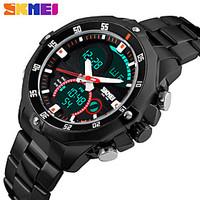 SKMEI Luxury Brand Watches Multifunction Army Military Digital Analog Quartz Date LED Stainless Steel Sport Wrist watch