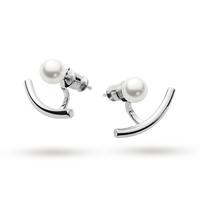 skagen ladies agnethe steel earrings with pearls skj0921040