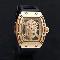 Skull Watch Watch Men Luxury Brand Men Richard Style Quartz Silicone Wristwatches Skeleton Skeleton Watch Relogio Masculino