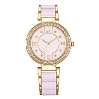 sk womens women fashion watch necklace watch simulated diamond watch j ...