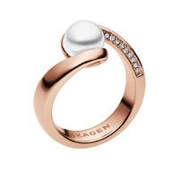 Skagen Agnethe Rose Gold Pearl Ring - Size P