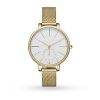 skagen ladies gold mesh bracelet watch skw2436