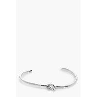 Skinny Knot Bangle - silver