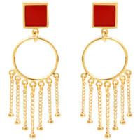 skalli earrings romy womens earrings in red