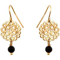 skalli earrings romane womens earrings in black