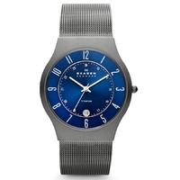 Skagen Titanium Mesh Round Blue Dial with Date Watch 233XLTTN