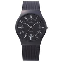 Skagen Black Titanium Mesh Black Dial Watch 233XLTMB