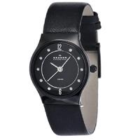 skagen black ceramic black strap stone black watch 233xsclb