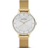 skagen ladies anita gold plated bracelet watch skw2150