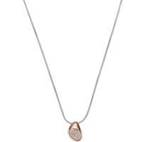 Skagen Rose Gold Plated Pebble Cubic Zirconia Pendant SKJ0416998