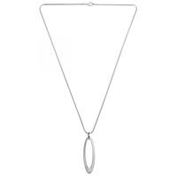 Skagen Ladies Silver Tone Open Oval Necklace SKJ0398040