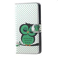 Sleeping Owl on the Branch Pattern Magnetic PU Leather Stand Cover Case with Card Slots for Huawei Y5 Y560