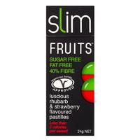 Slim Fruits Rhubarb and Strawberry Flavoured Pastilles 24g