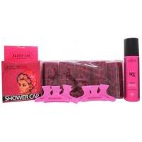 Sleep In Rollers Girls Night In Gift Set 10 Rollers + 250ml Body Soak + Shower Cap