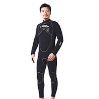 SLINX Men\'s 5mm Full Wetsuit Wetsuits Fleece Lining Compression Nylon Neoprene Tactel Diving Suit Long Sleeve Diving Suits-Fishing