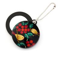 Slide Mirror Keychain - Birds And Berries