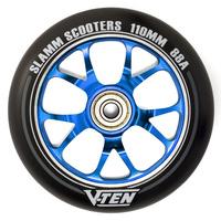 slamm 110mm v ten ii aluminium core scooter wheel blackblue