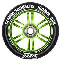 Slamm 100mm Orbit Scooter Wheel - Black/Green
