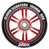 slamm 100mm orbit scooter wheel blackred